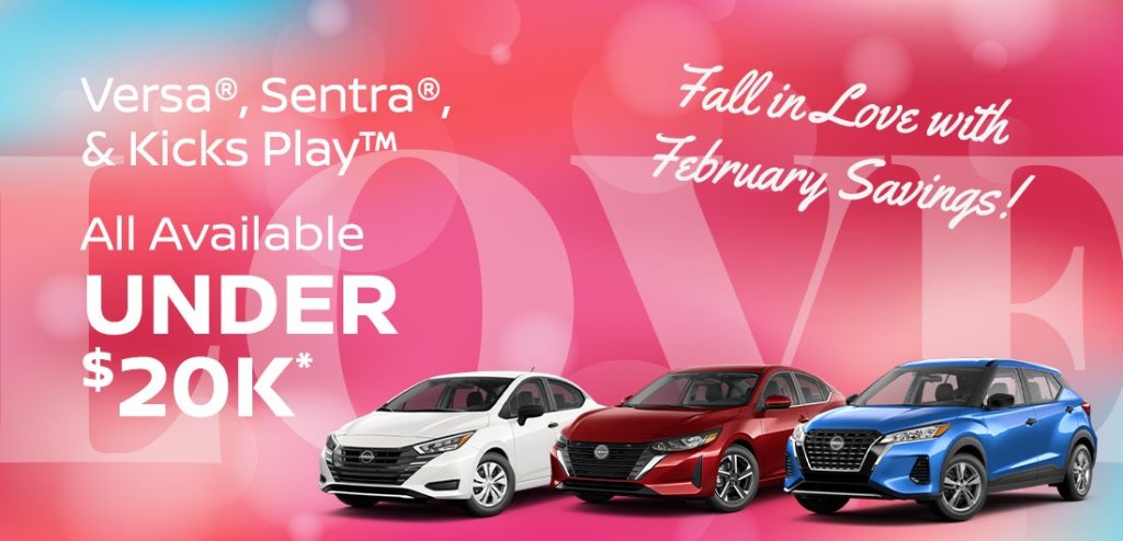 Under $20,000: Versa, Sentra & Kicks Play