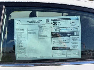 2026 Nissan Altima 2.5 SV