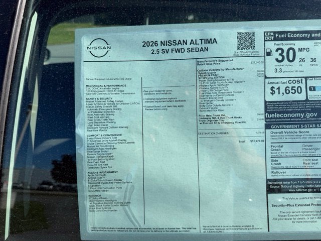 2026 Nissan Altima 2.5 SV
