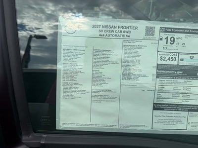 2027 Nissan Frontier SV
