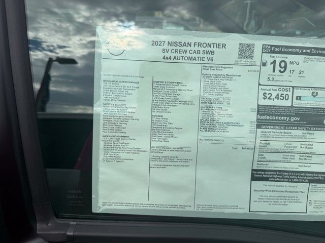 2027 Nissan Frontier SV