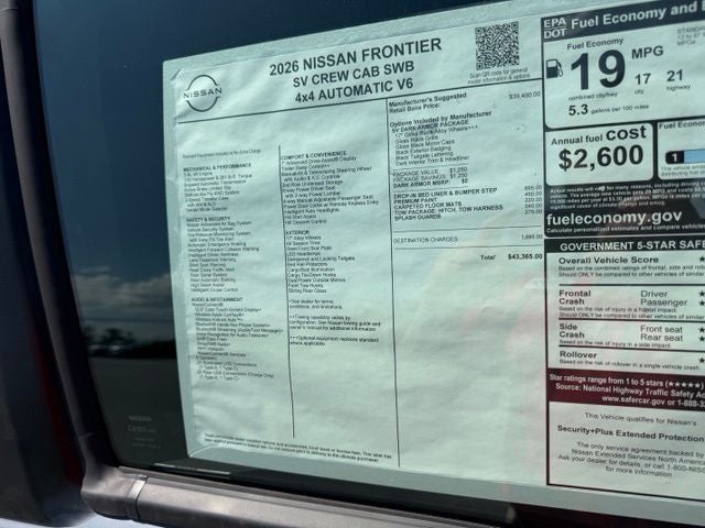 2026 Nissan Frontier SV