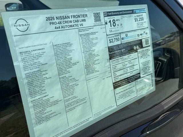 2026 Nissan Frontier PRO-4X PREMIUM PACKAGE