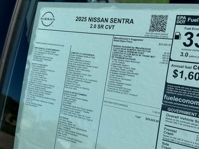 2025 Nissan Sentra SR PREMIUM PACKAGE