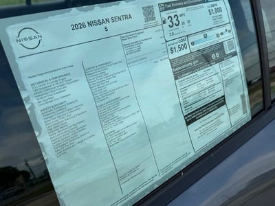 2026 Nissan Sentra S FLOOR MAT PACKAGE
