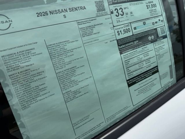 2026 Nissan Sentra S