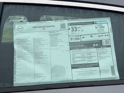 2026 Nissan Sentra SV CONVENIENCE, FLOOR MAT PACKAGE