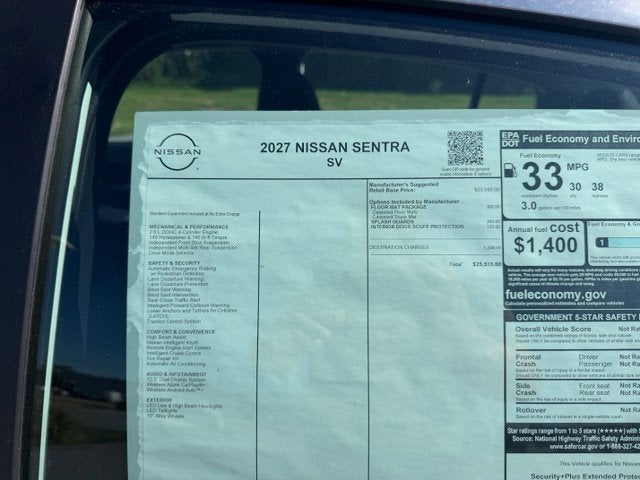 2027 Nissan Sentra SV