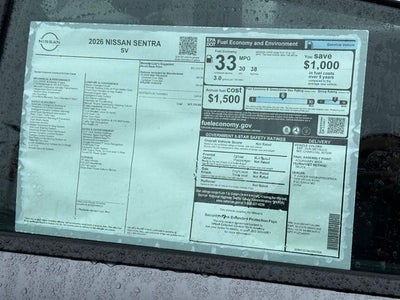 2026 Nissan Sentra SV FLOOR MAT PACKAGE