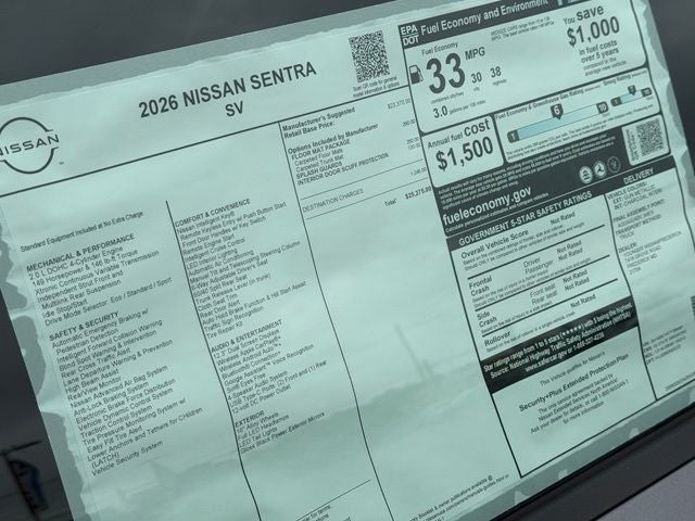 2026 Nissan Sentra SV