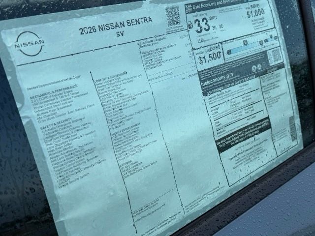 2026 Nissan Sentra SV