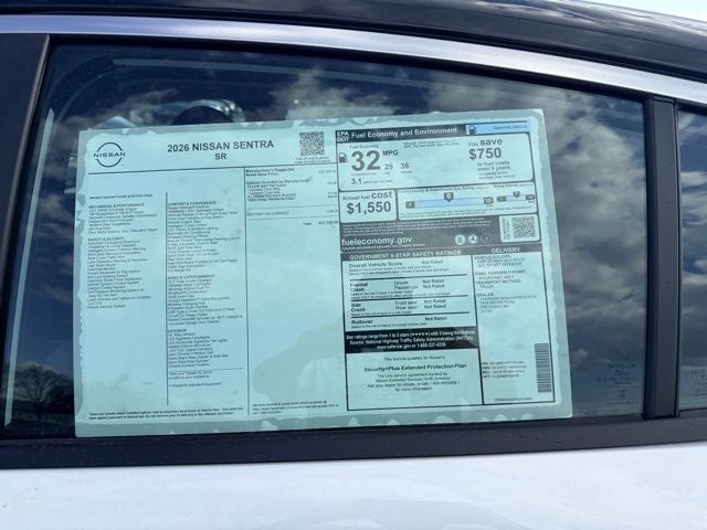 2026 Nissan Sentra SR FLOOR MAT PACKAGE