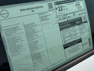 2026 Nissan Sentra SR