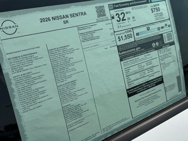 2026 Nissan Sentra SR