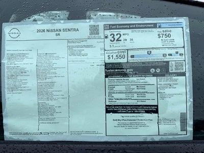 2026 Nissan Sentra SR FLOOR MAT PACKAGE