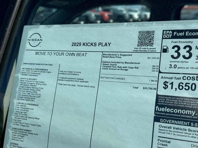 2025 Nissan Kicks Play S