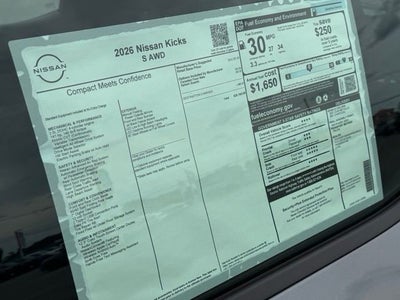2026 Nissan Kicks S