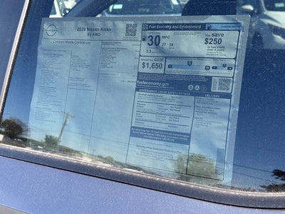 2026 Nissan Kicks SV PREMIUM, COLD WEATHER PACKAGE