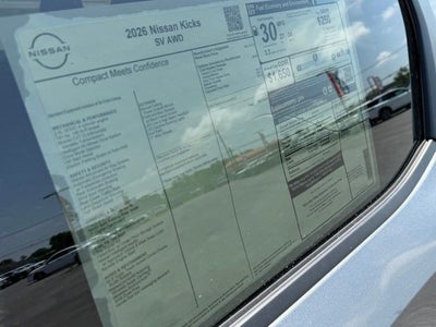 2026 Nissan Kicks SV COLD WEATHER PACKAGE