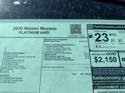 2026 Nissan Murano Platinum