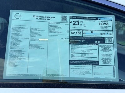 2026 Nissan Murano Platinum CARGO PACKAGE