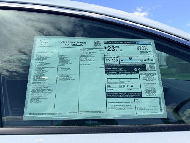 2026 Nissan Murano Platinum CARGO PACKAGE