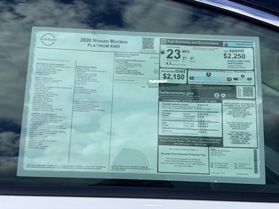 2026 Nissan Murano Platinum CARGO PACKAGE