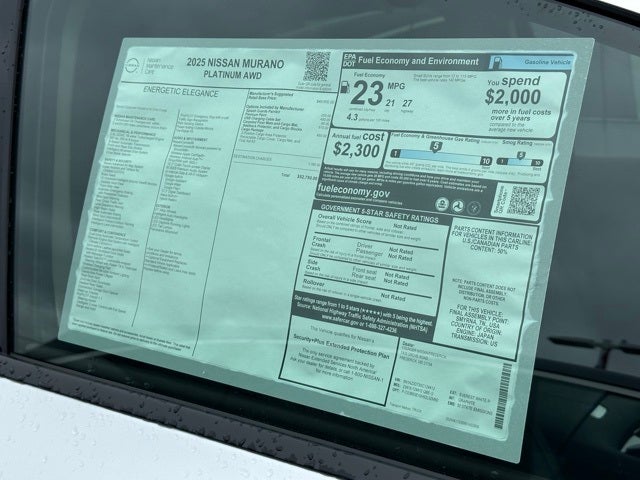 2025 Nissan Murano Platinum CARGO PACKAGE