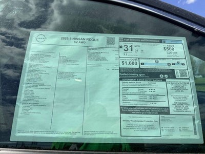 2026 Nissan Rogue SV COLD WEATHER PACKAGE