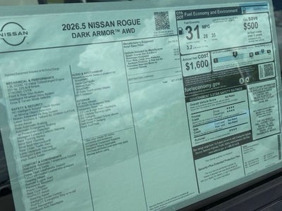 2026 Nissan Rogue Dark Armor