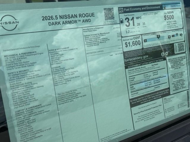 2026 Nissan Rogue Dark Armor