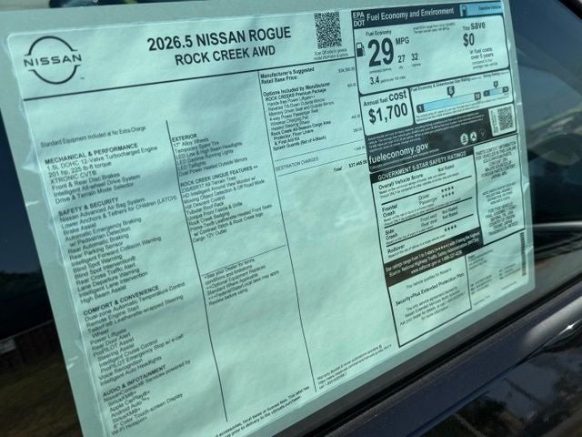 2026 Nissan Rogue Rock Creek PREMIUM PACKAGE