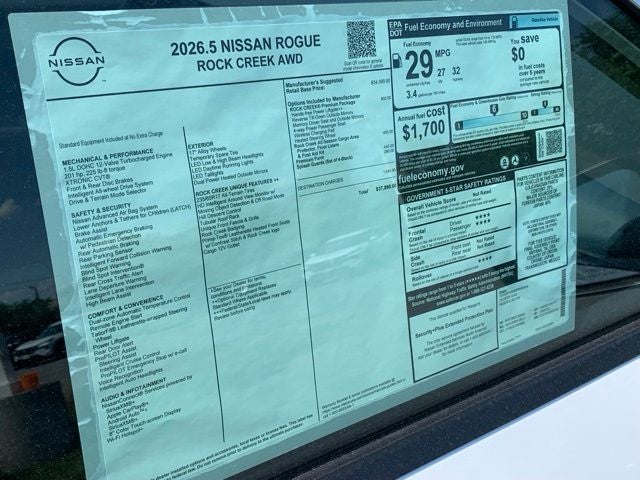 2026 Nissan Rogue Rock Creek PREMIUM PACKAGE