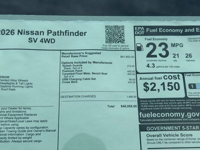 2026 Nissan Pathfinder SV
