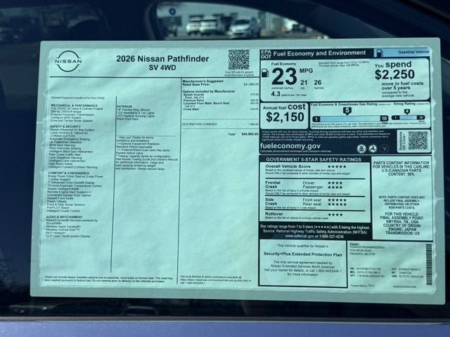 2026 Nissan Pathfinder SV