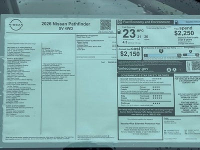 2026 Nissan Pathfinder SV