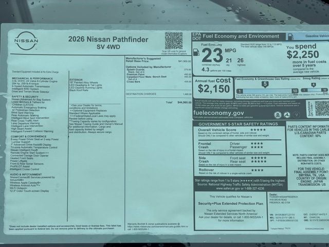 2026 Nissan Pathfinder SV