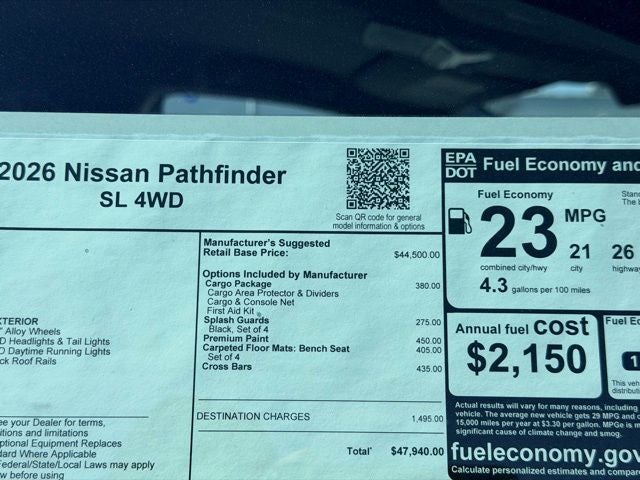 2026 Nissan Pathfinder SL