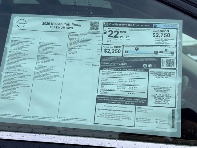 2026 Nissan Pathfinder Platinum
