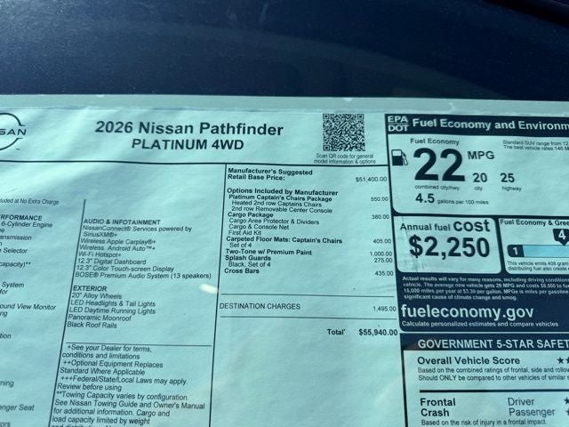 2026 Nissan Pathfinder Platinum