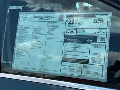 2026 Nissan Pathfinder Platinum