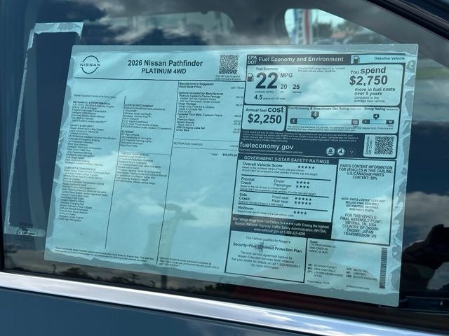 2026 Nissan Pathfinder Platinum