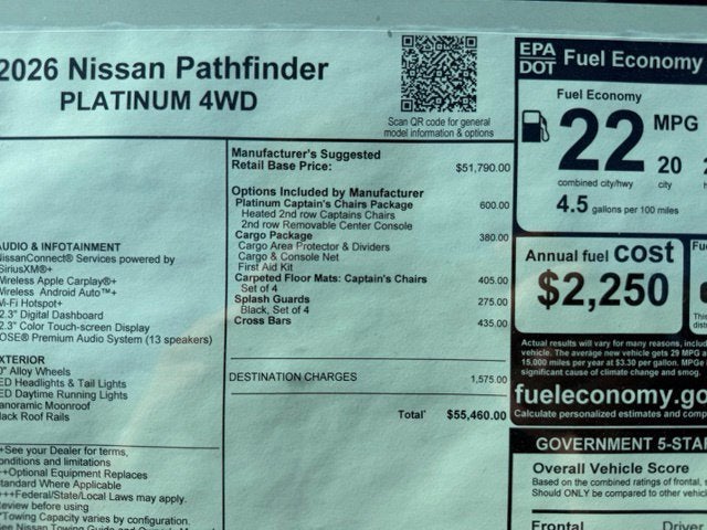 2026 Nissan Pathfinder Platinum