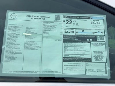 2026 Nissan Pathfinder Platinum CAPTAIN CHAIRS, CARGO PACKAGE