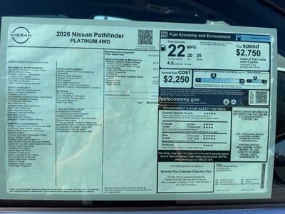 2026 Nissan Pathfinder Platinum