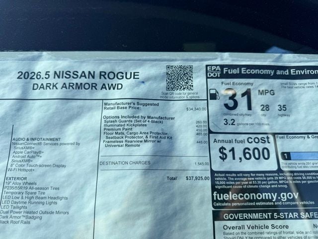 2026 Nissan Rogue Dark Armor