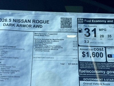 2026 Nissan Rogue Dark Armor