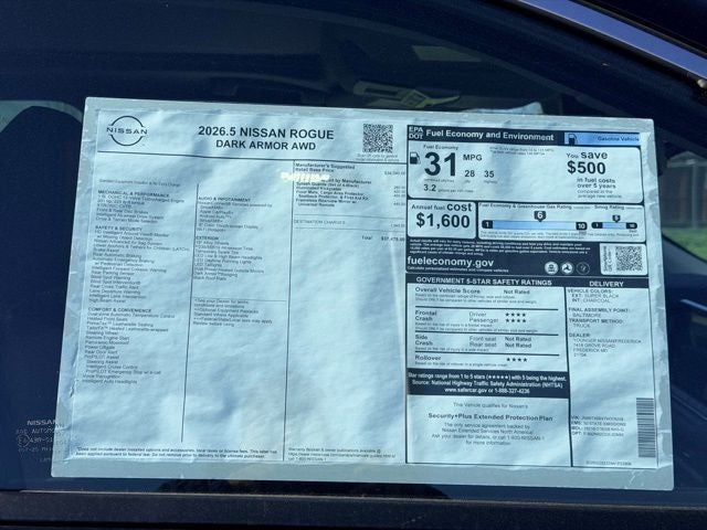 2026 Nissan Rogue Dark Armor
